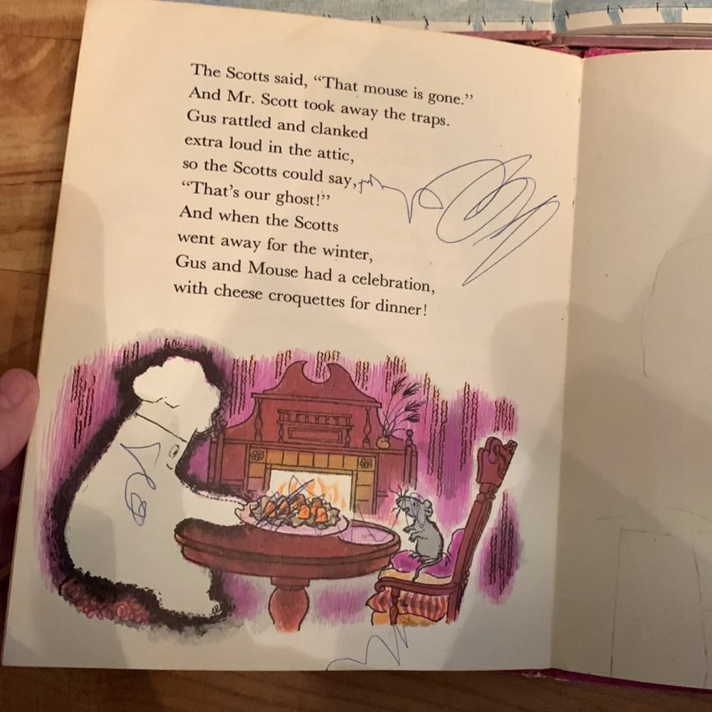 Gus the Ghost vintage hardcover reader elementary children books Jane Thayer